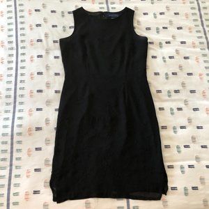Black silk sheath dress by Charter Club